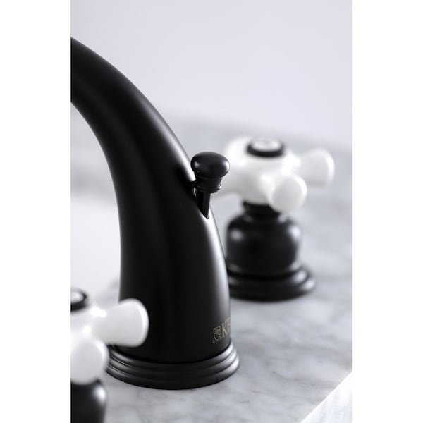 KB980PX Victorian 2-Handle 8 Widespread Bathroom Faucet, Matte Black